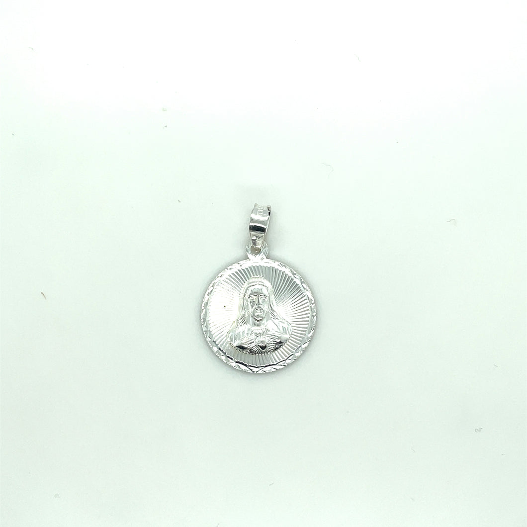 Sterling Silver Sacred Heart Pendant