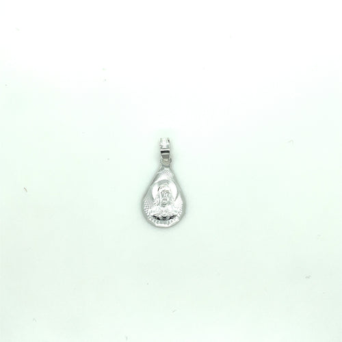 Sterling Silver Our Lady of Guadalupe Drop Pendant