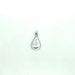 Sterling Silver Our Lady of Guadalupe Drop Pendant
