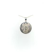 Load image into Gallery viewer, Sterling Silver Our Lady of Guadalupe and Sacred Heart Double Sided Pendant