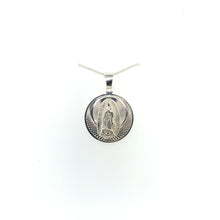 Load image into Gallery viewer, Sterling Silver Our Lady of Guadalupe and Sacred Heart Double Sided Pendant