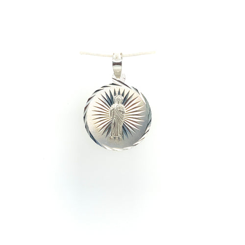 Sterling Silver Saint Jude Coin Pendant