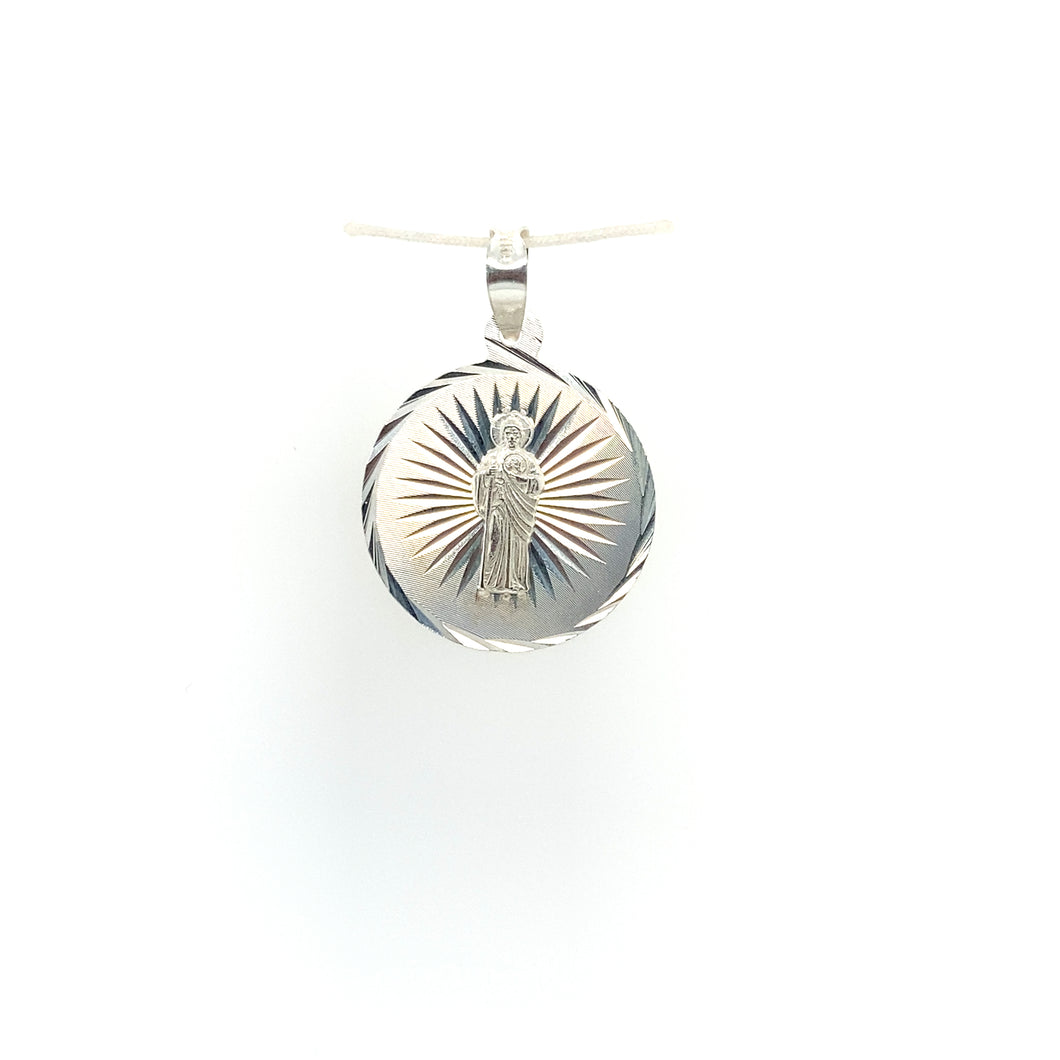 Sterling Silver Saint Jude Coin Pendant