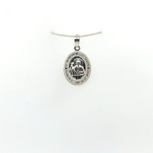 Sterling Silver Saint Jude Cz Pendant