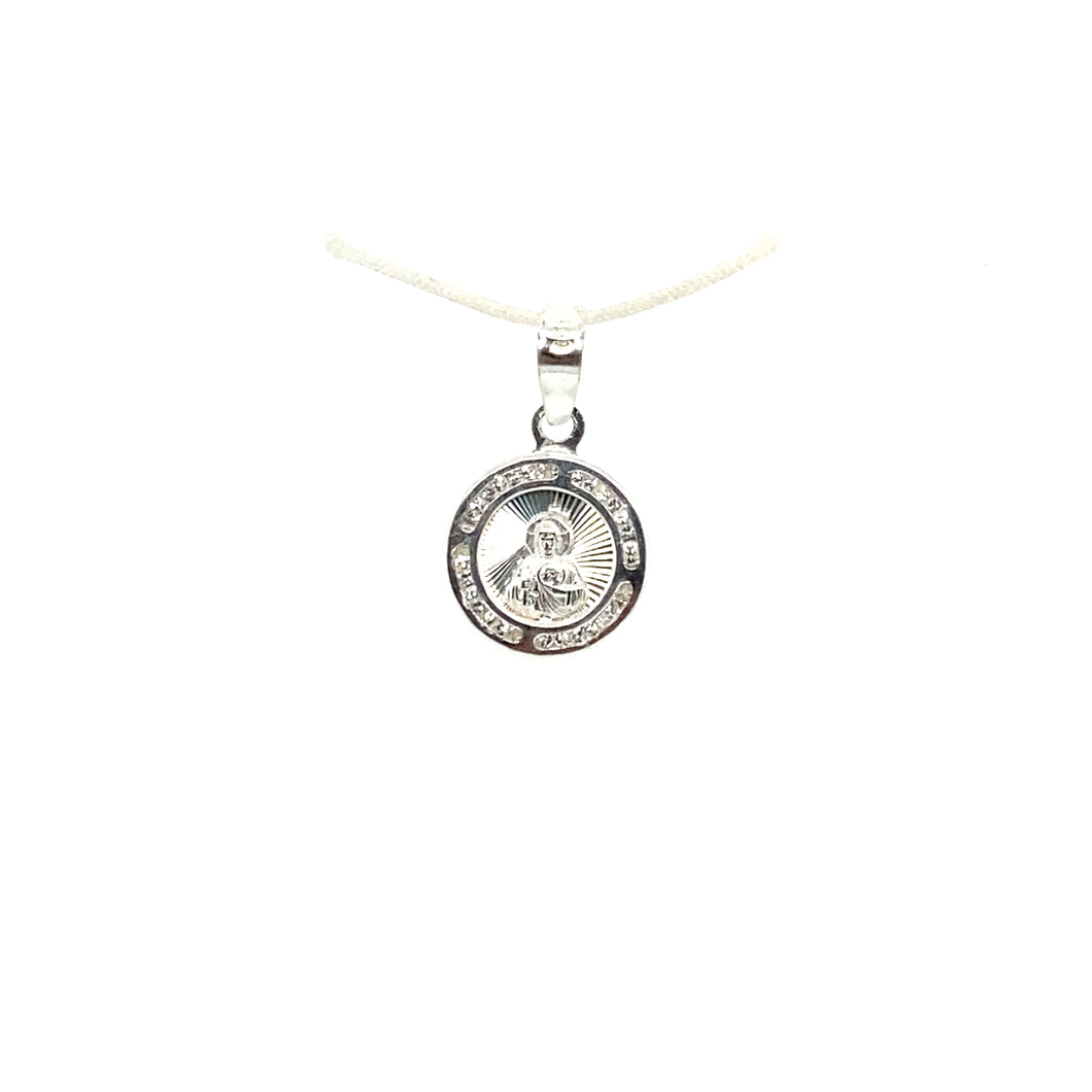 Sterling Silver Saint Jude Cz Pendant