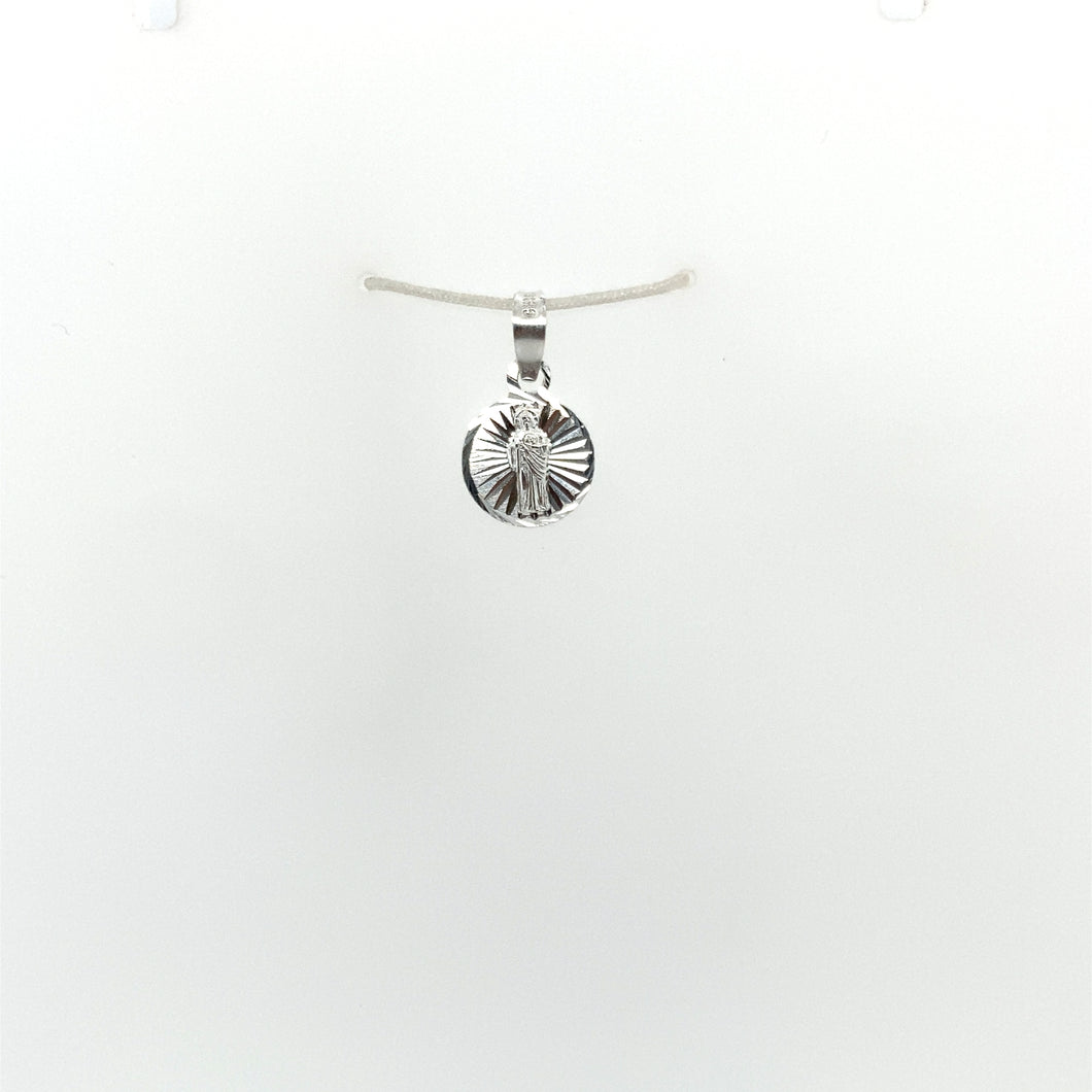 Sterling Silver Saint Jude Coin Pendant