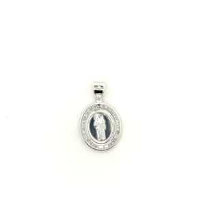 Sterling Silver Saint Jude Cz Pendant