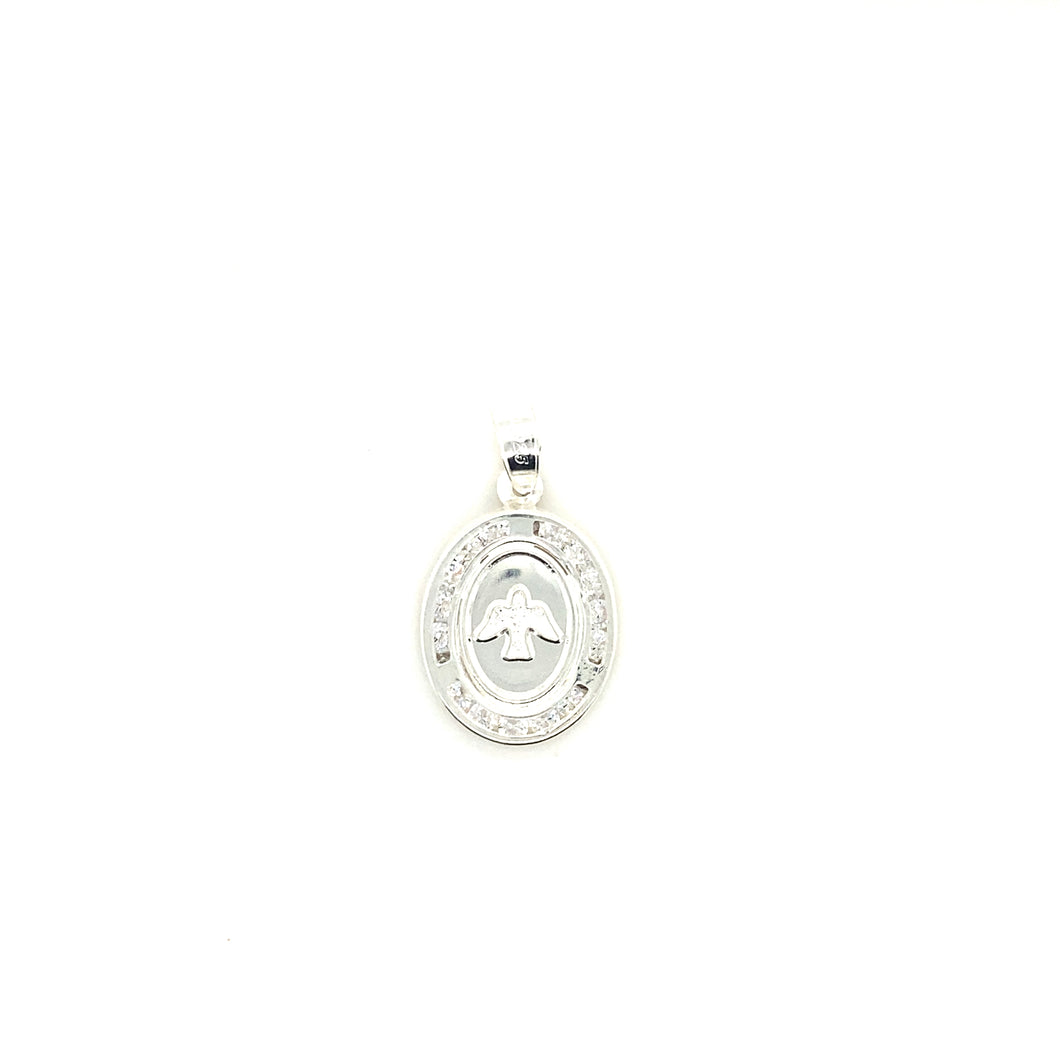 Sterling Silver Angel Cz Pendant