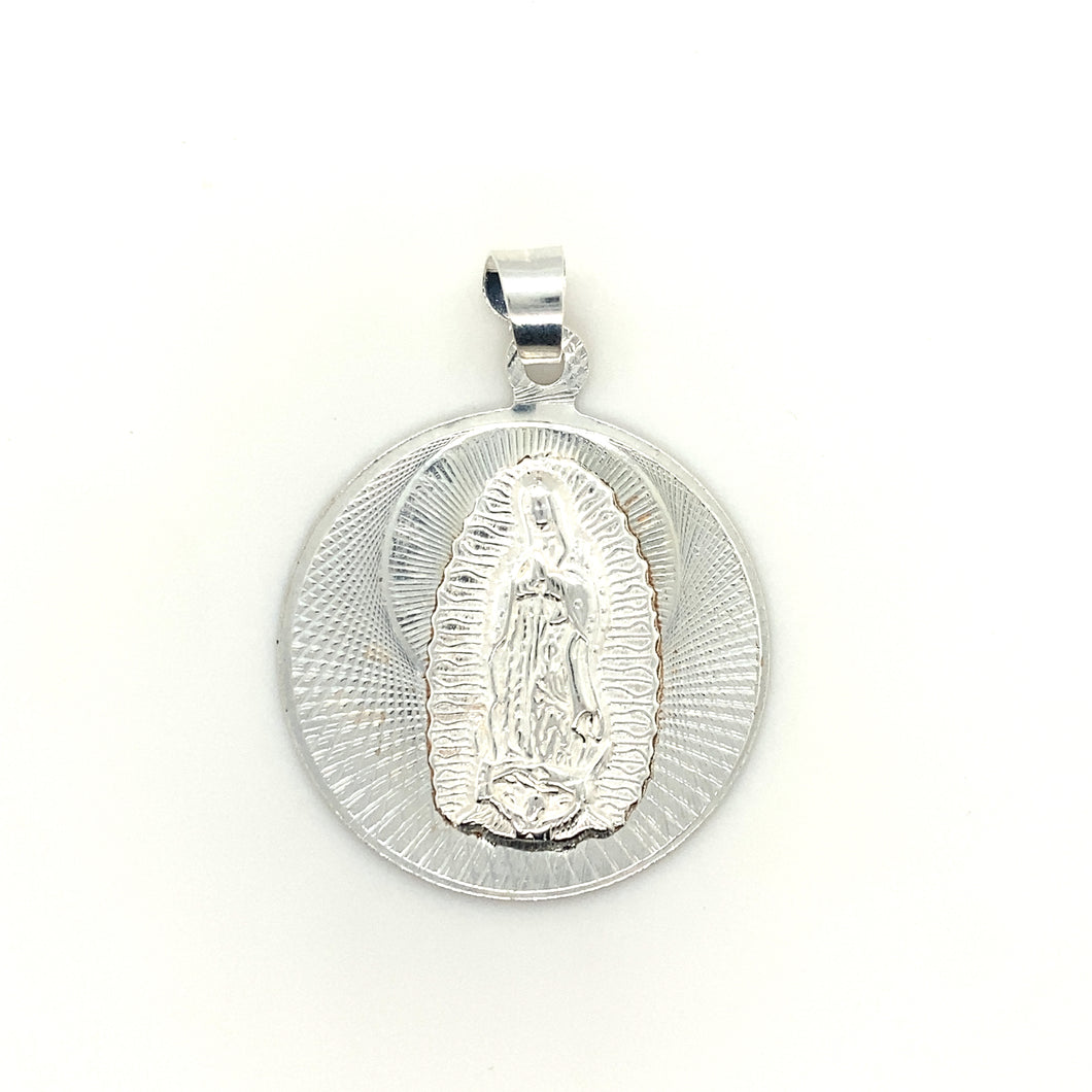 Sterling Silver Our Lady of Guadalupe Pendant