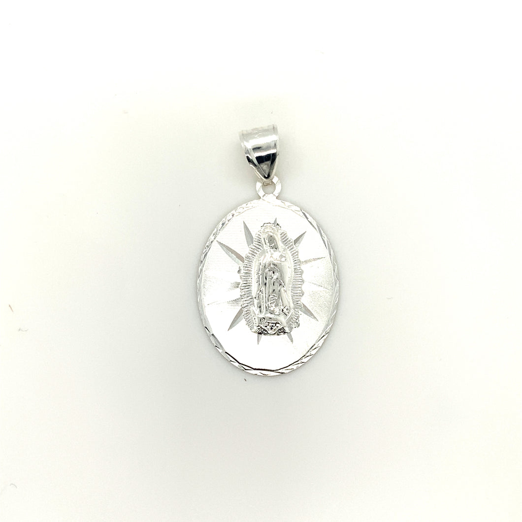 Sterling Silver Our Lady of Guadalupe Pendant