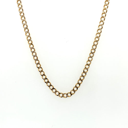 10k Gold Cuban Link Diamond Cut Chain