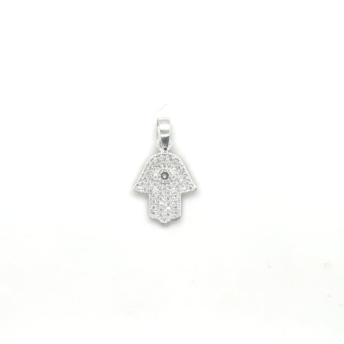 Sterling Silver Hamsa Hand Pendant
