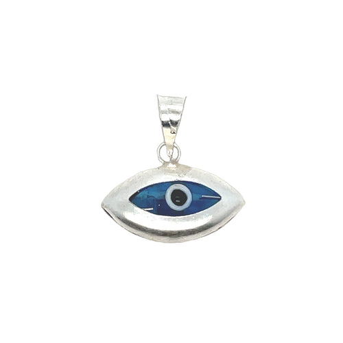 Sterling Silver Blue Evil Eye Pendant