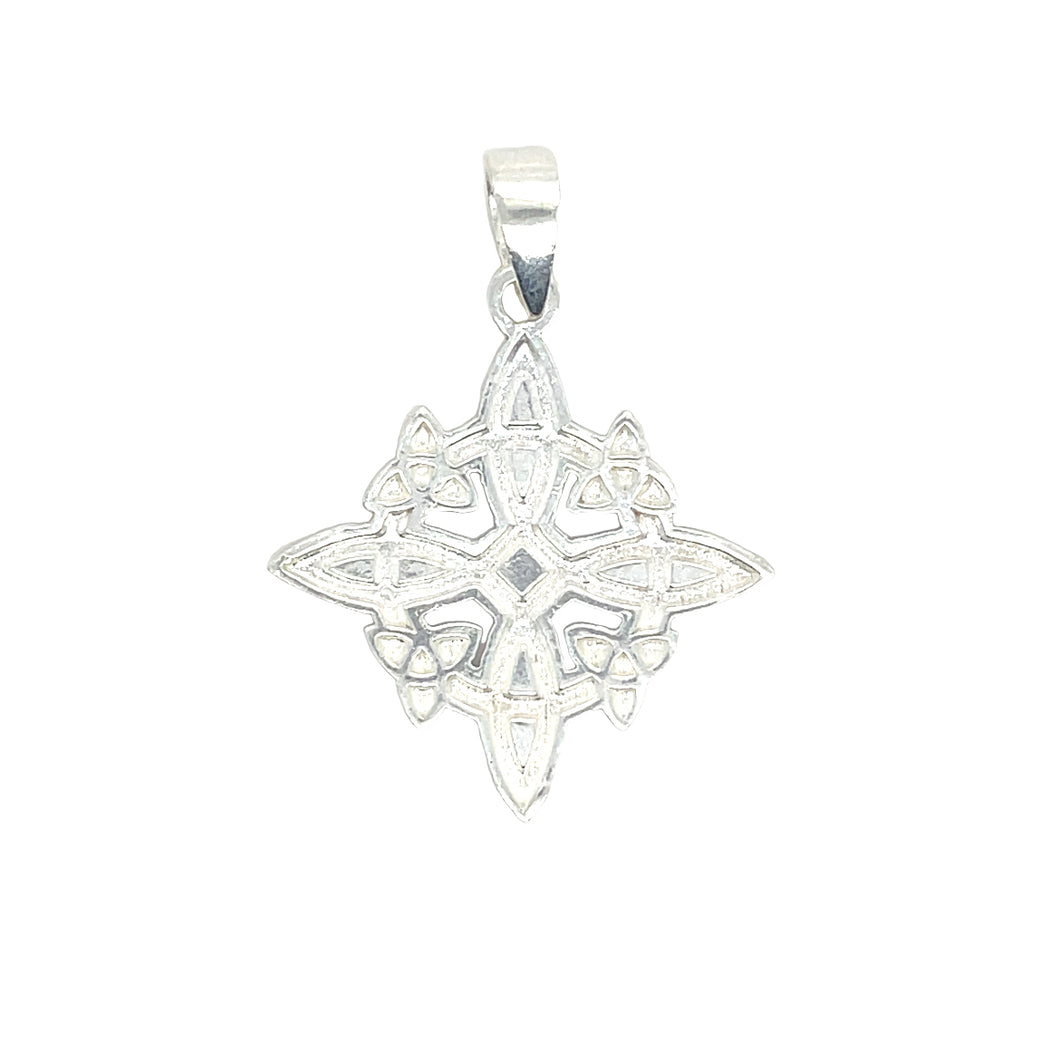 Sterling Silver Witch Knot and Celtic Pendant