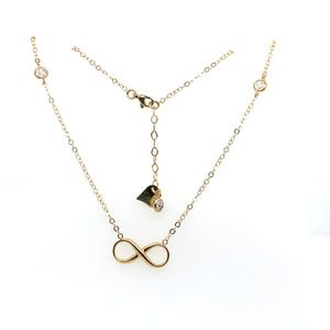 14k Gold Infinity Necklace