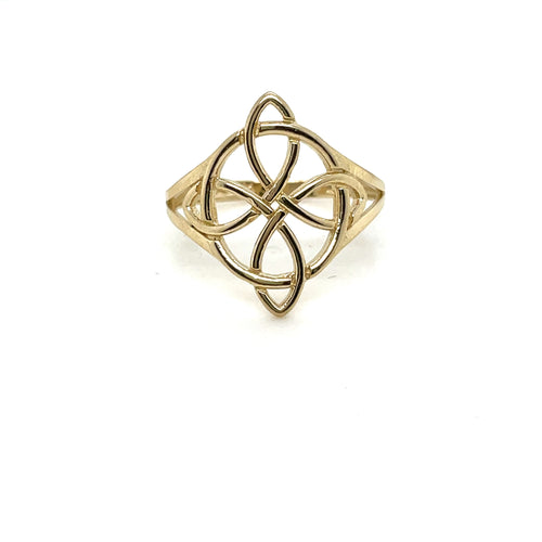 14k Gold Witches Knot Ring