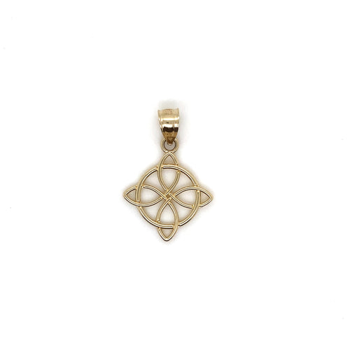14k Gold Witch Knot Pendant