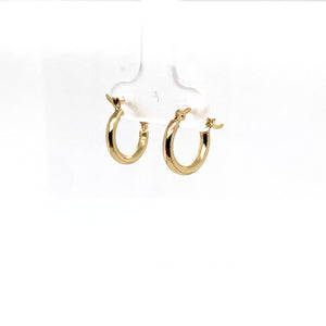 10k Gold Solid Hoops