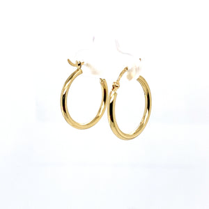 10k Gold Solid Hoops