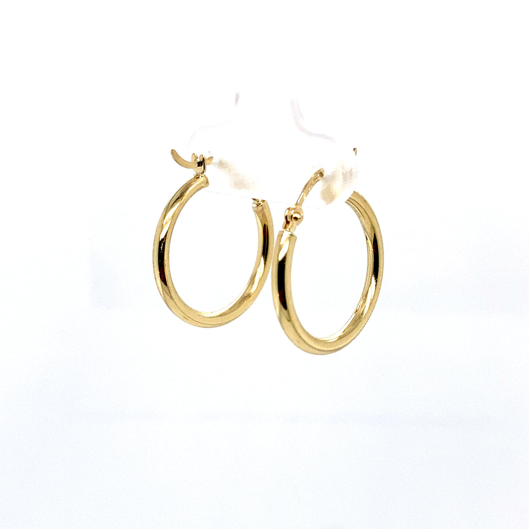 10k Gold Solid Hoops