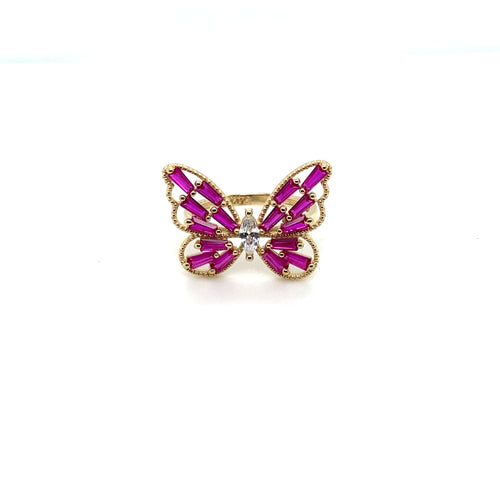 14k Gold Butterfly Ring