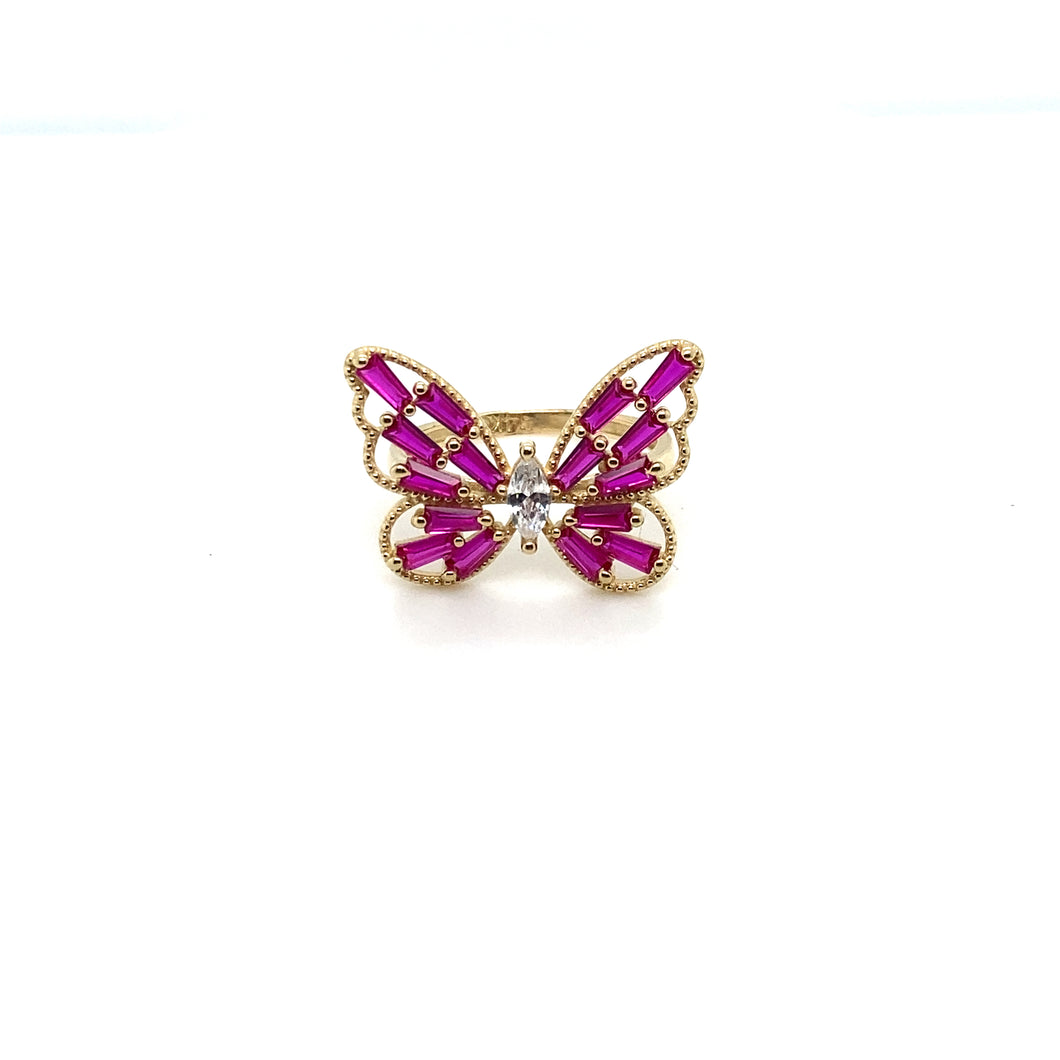 14k Gold Butterfly Ring