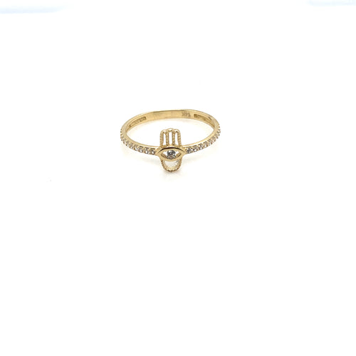14k Gold Hamsa Hand Ring