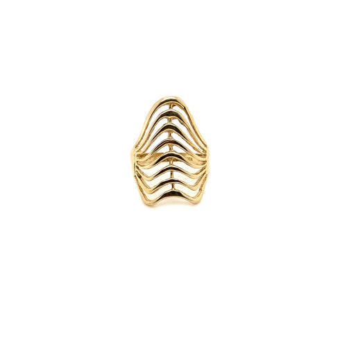 14k Gold Lines Ring