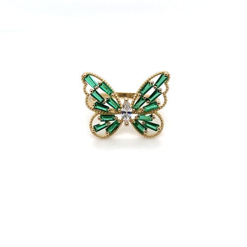 14k Gold Butterfly Ring