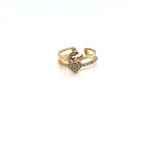 14k Gold Love Heart Ring