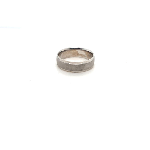 14K White Gold Wedding Band