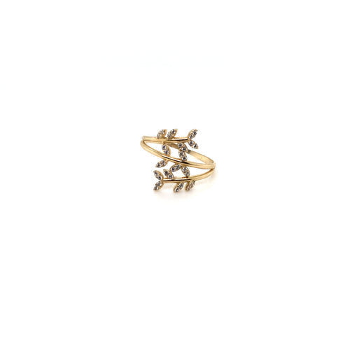 14k Gold Leaves Ring