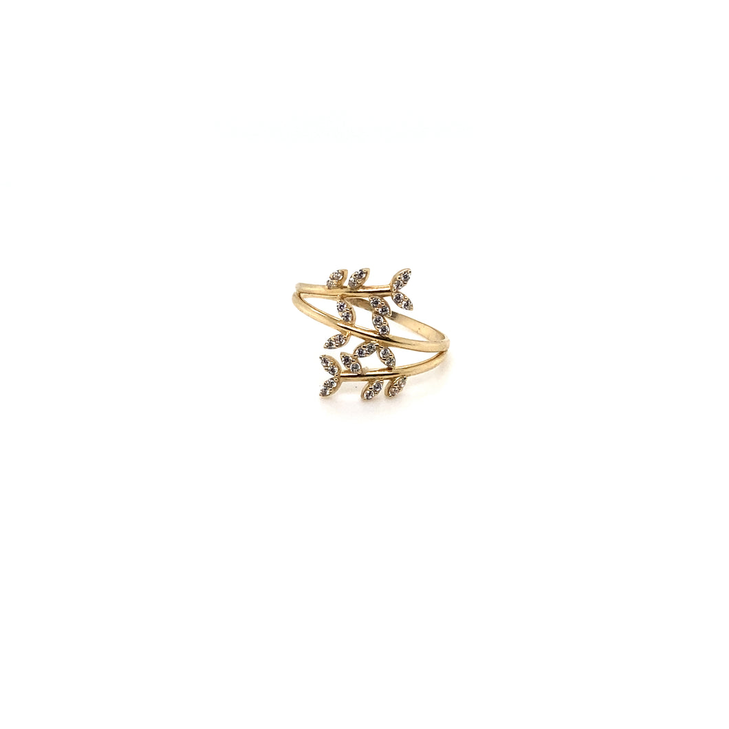 14k Gold Leaves Ring
