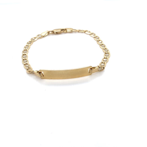 14k Gold Marinero Kids ID Bracelet