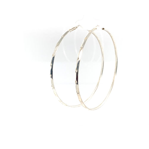 Sterling Silver Star Hoops