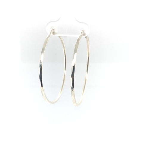 Sterling Silver Diamond Cut Hoops