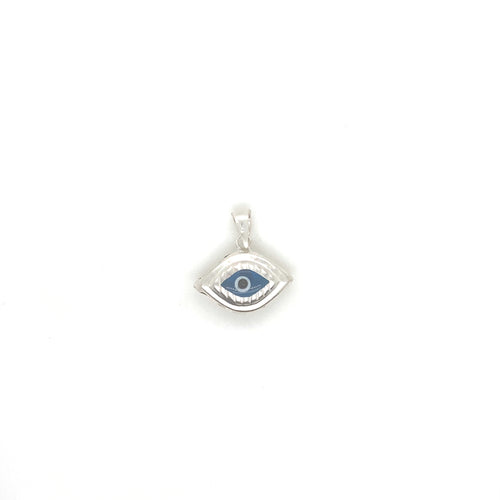 Sterling Silver Blue Evil Eye Pendant