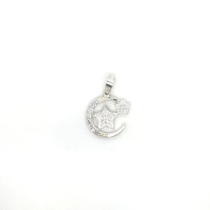 Sterling Silver Moon and Star Pendant