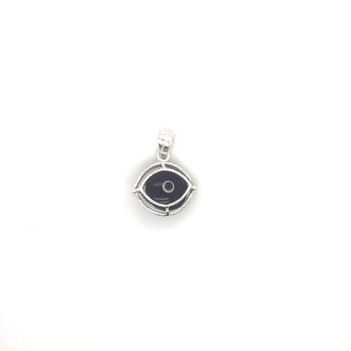 Sterling Silver Blue Evil Eye Pendant