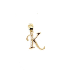 14k Gold Letter Pendant