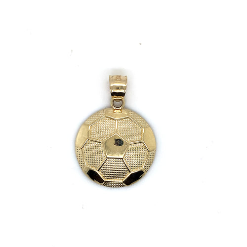 14k Gold Soccer Ball Pendant