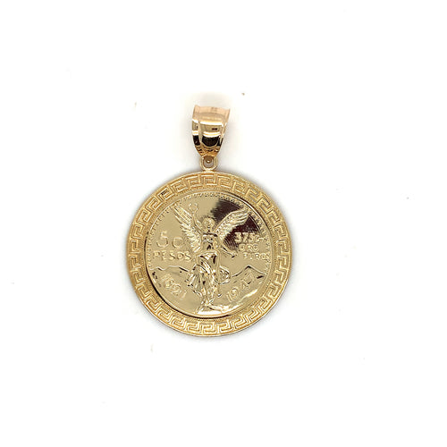 14k Gold 50 Pesos Coin Pendant