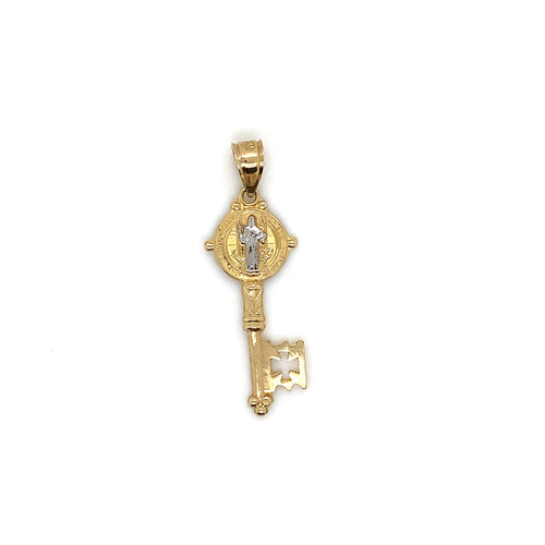 10k Gold Saint Benedict Key Pendant