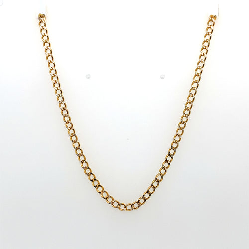 14k Gold Cuban Link Diamond Cut Chain