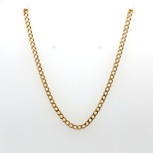 14k Gold Cuban Link Diamond Cut Chain