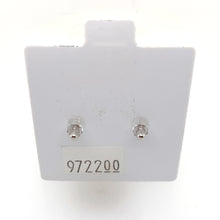 Load image into Gallery viewer, 14k White Gold Square Clear Cubic Zirconia Stud Earrings