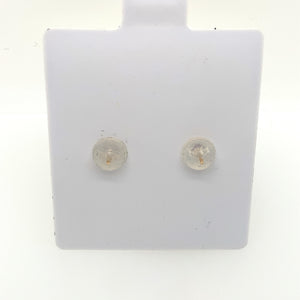 14k Gold Stud Letter with Cubic Zirconia Studs