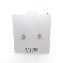Load image into Gallery viewer, 14k Gold Black Round Cubic Zirconia Stud Earrings