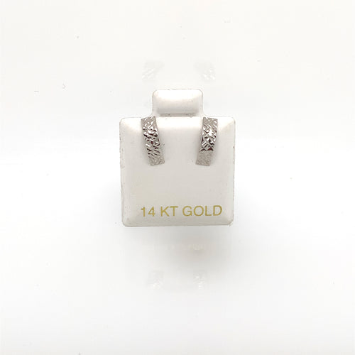14k White Gold Studs