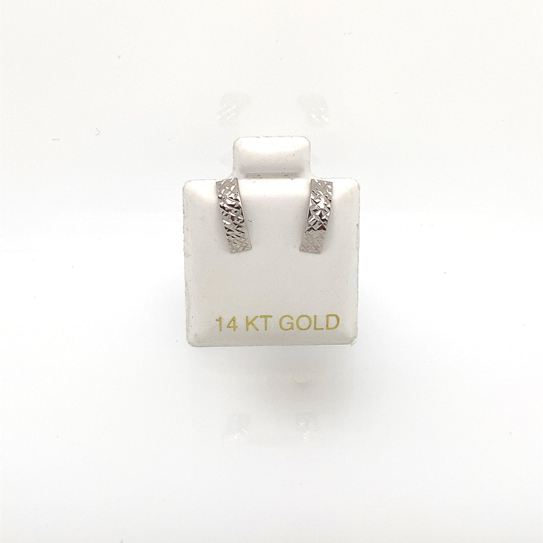 14k White Gold Studs